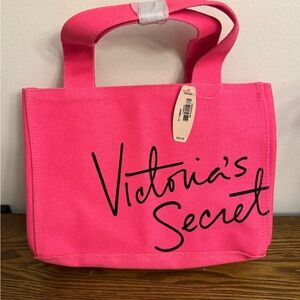 NWT Victoria’s Secret Y2K Neon Pink Canvas Mini Tote